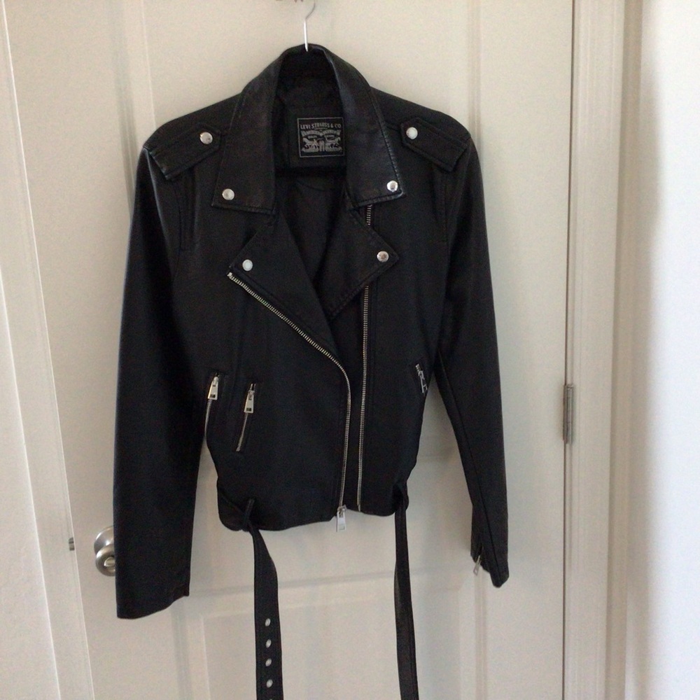 Levi's Black Faux Leather Moto Jacket